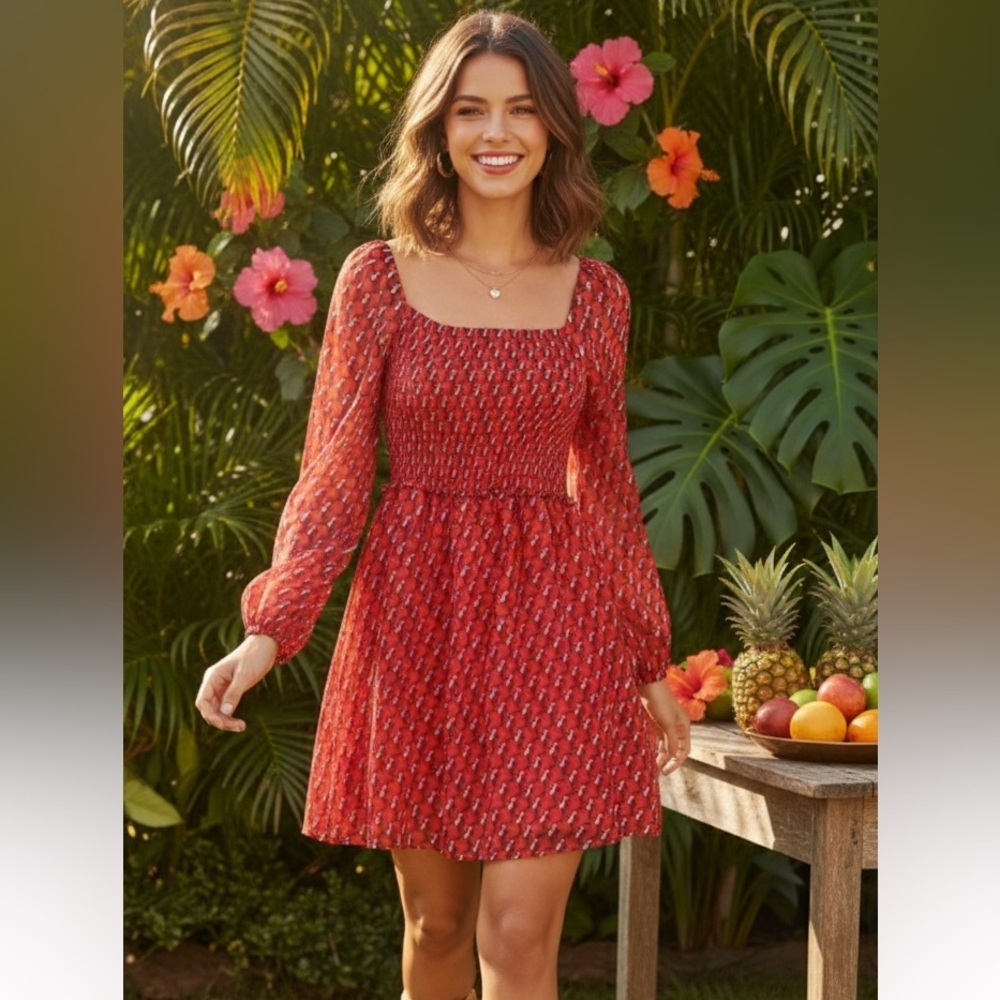 Avec Les Filles "Juliette" Smocked Toucan Dress